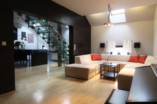 Glass stairs apartment